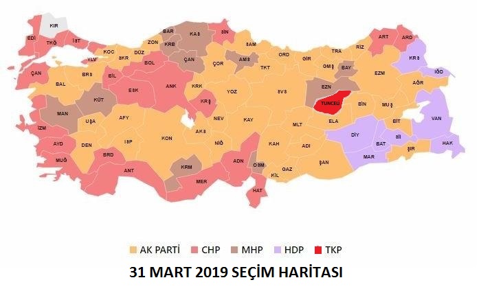 31 mart seçim haritası